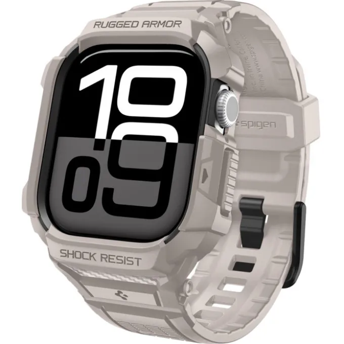 ETUI SPIGEN RUGGED ARMOR ”PRO” V2 APPLE WATCH 10 / 11 (42 MM) DUNE BEIGE