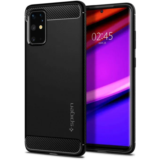 Etui SPIGEN Rugged Armor Samsung Galaxy S20 Plus Matte Black Czarne Case