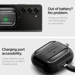 ETUI SPIGEN RUGGED ARMOR SAMSUNG GALAXY BUDS 3 / 3 PRO MATTE BLACK