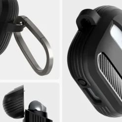 ETUI SPIGEN RUGGED ARMOR SAMSUNG GALAXY BUDS 3 / 3 PRO MATTE BLACK