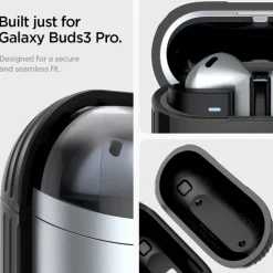 ETUI SPIGEN RUGGED ARMOR SAMSUNG GALAXY BUDS 3 / 3 PRO MATTE BLACK