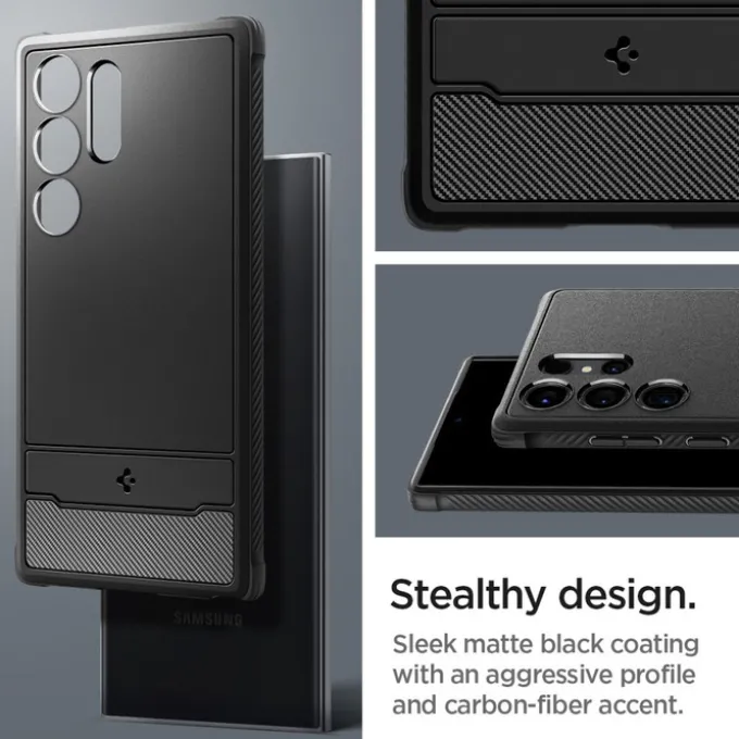 Etui Spigen Rugged Armor Samsung Galaxy S24 Ultra Matte Black Case
