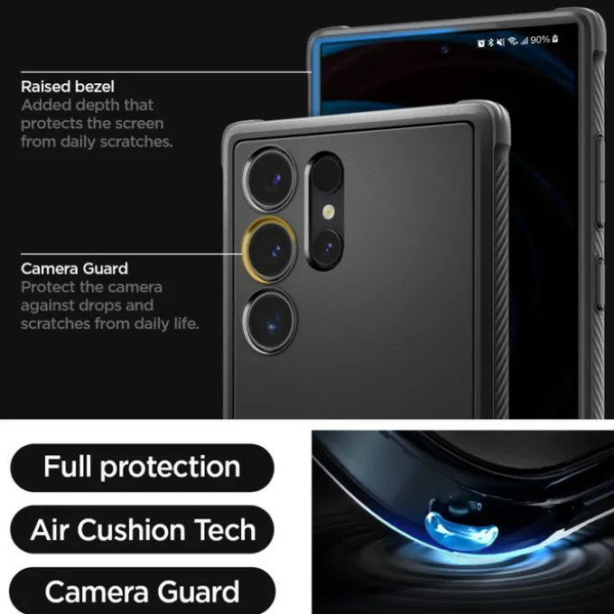 Etui Spigen Rugged Armor Samsung Galaxy S24 Ultra Matte Black Case