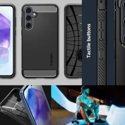 Etui Spigen Rugged Armor Samsung Galaxy A55 5g Matte Black Case