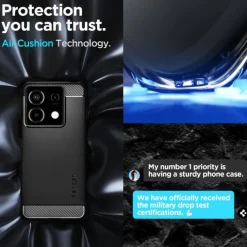 Etui Spigen Rugged Armor Xiaomi Redmi Note 13 Pro 5g / Poco X6 5g Matte Black Case