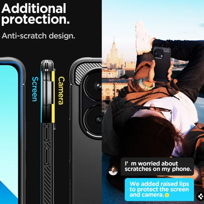 Etui Spigen Rugged Armor Xiaomi Redmi Note 13 4g Matte Black Case