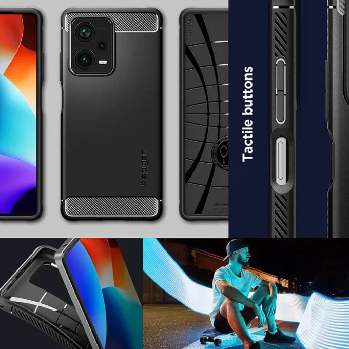 Etui Spigen Rugged Armor Xiaomi Redmi Note 12 Pro+ Plus 5G Matte Black