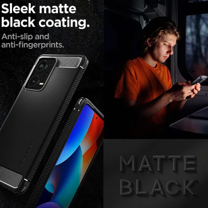 Etui Spigen Rugged Armor Xiaomi Redmi Note 12 Pro+ Plus 5G Matte Black