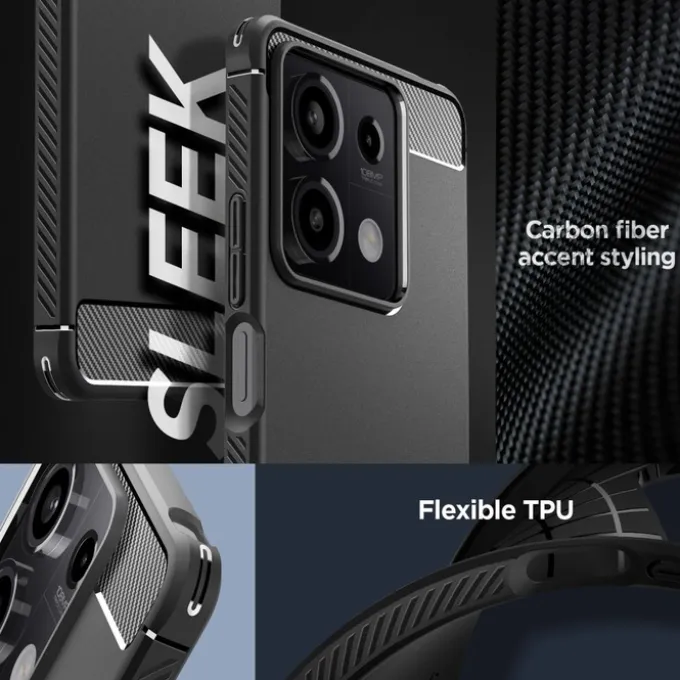Etui Spigen Rugged Armor Xiaomi Redmi Note 13 5g Matte Black Case