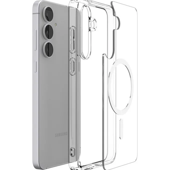 ETUI SPIGEN SAMSUNG GALAXY S25 FE ULTRA HYBRID MAG MAGSAFE CLEAR/WHITE