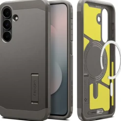 ETUI SPIGEN SAMSUNG GALAXY S25 FE TOUGH ARMOR MAG MAGSAFE GUNMETAL