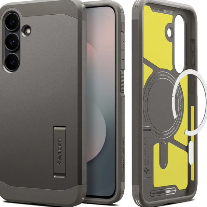 ETUI SPIGEN SAMSUNG GALAXY S25 FE TOUGH ARMOR MAG MAGSAFE GUNMETAL