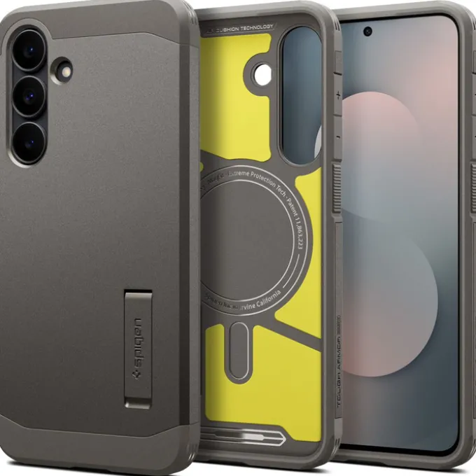 ETUI SPIGEN SAMSUNG GALAXY S25 FE TOUGH ARMOR MAG MAGSAFE GUNMETAL