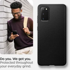 Etui SPIGEN Samsung Galaxy S20 Plus Liquid Air Matte Black Czarne Case