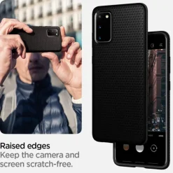 Etui SPIGEN Samsung Galaxy S20 Plus Liquid Air Matte Black Czarne Case