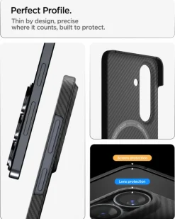 ETUI SPIGEN SAMSUNG GALAXY S26 PLUS AIR SKIN ARAMID MAG MAGSAFE CZARNE