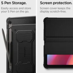 ETUI SPIGEN SAMSUNG GALAXY TAB S10 FE+ PLUS 13.1 X620 / X626B RUGGED ARMOR ”PRO” CZARNE
