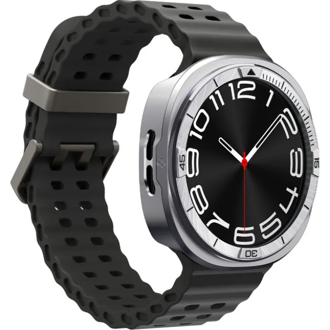 ETUI SPIGEN SAMSUNG GALAXY WATCH 8 (44 MM) BEZEL TUNE PRO PILOT RAMKA SILVER