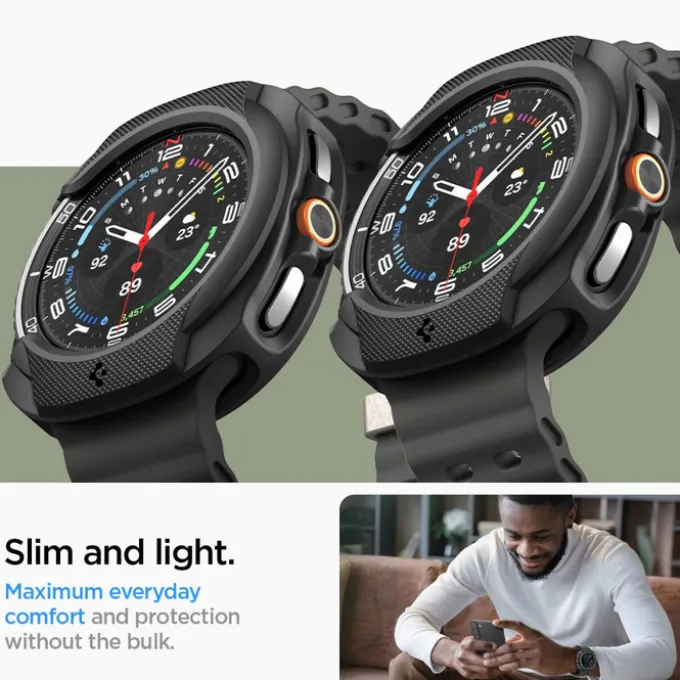 ETUI SPIGEN SAMSUNG GALAXY WATCH 8 CLASSIC 46 MM LIQUID AIR MATTE CZARNE
