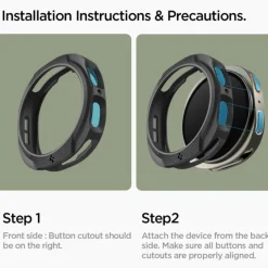 ETUI SPIGEN SAMSUNG GALAXY WATCH 8 44 MM LIQUID AIR MATTE CZARNE
