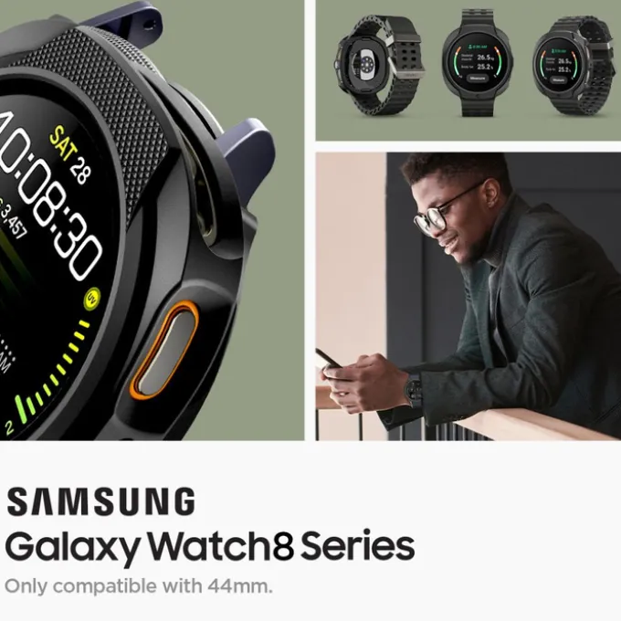 ETUI SPIGEN SAMSUNG GALAXY WATCH 8 44 MM LIQUID AIR MATTE CZARNE