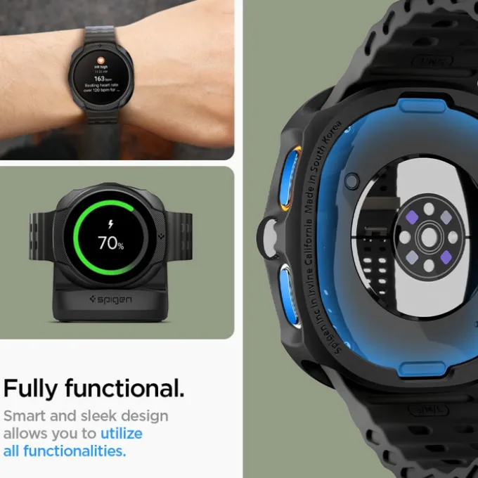ETUI SPIGEN SAMSUNG GALAXY WATCH 8 44 MM LIQUID AIR MATTE CZARNE