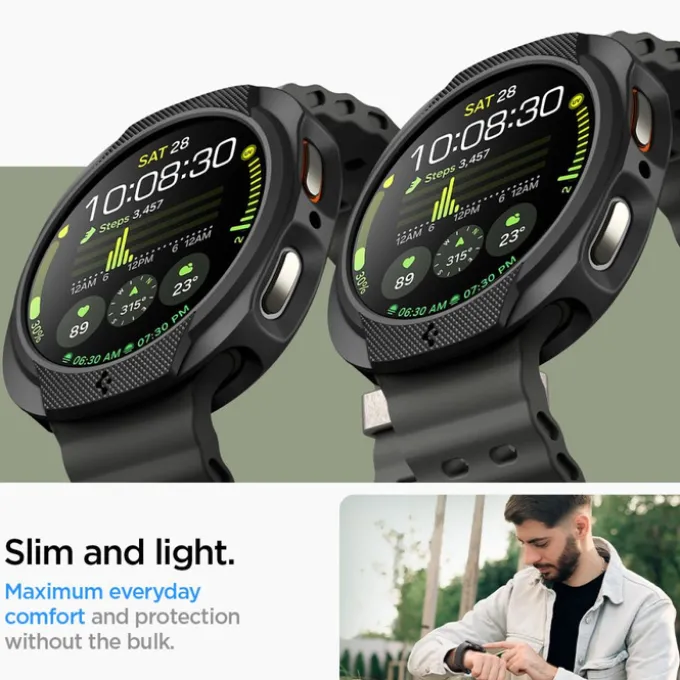 ETUI SPIGEN SAMSUNG GALAXY WATCH 8 44 MM LIQUID AIR MATTE CZARNE