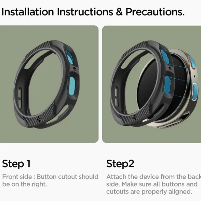 ETUI SPIGEN SAMSUNG GALAXY WATCH 8 40 MM LIQUID AIR MATOWE CZARNE