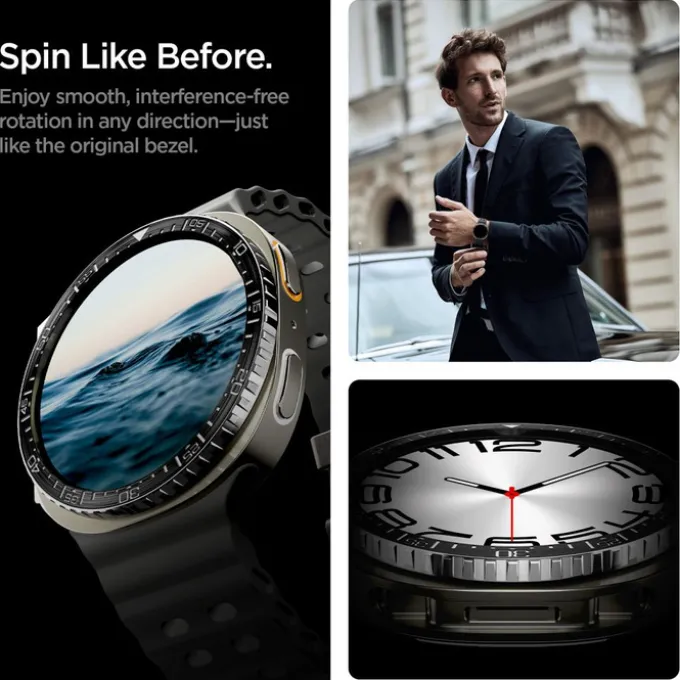 ETUI SPIGEN SAMSUNG GALAXY WATCH 8 44 MM BEZEL TUNE DIVER CZARNE