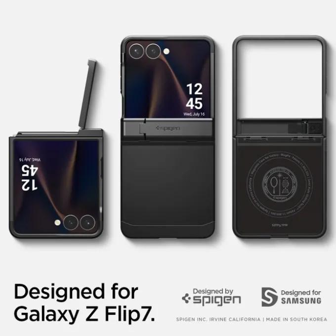 ETUI SPIGEN SAMSUNG GALAXY Z FLIP 7 TOUGH ARMOR PRO MAG MAGSAFE CZARNE