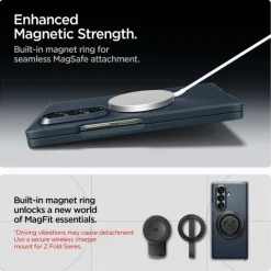 ETUI SPIGEN SAMSUNG GALAXY Z FOLD 7 TOUGH ARMOR PRO MAG MAGSAFE METAL SLATE