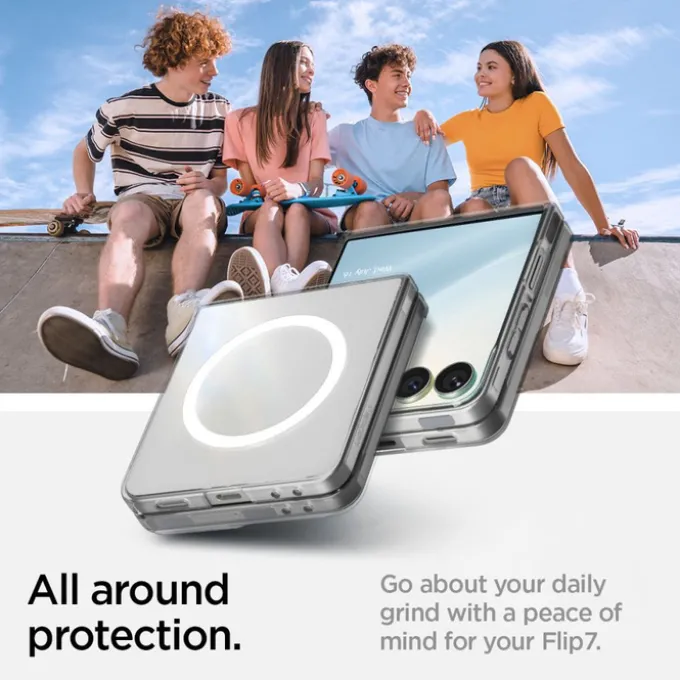ETUI SPIGEN SAMSUNG GALAXY Z FLIP 7 AIRSKIN MAG MAGSAFE CRYSTAL PRZEZROCZYSTE BIAŁE