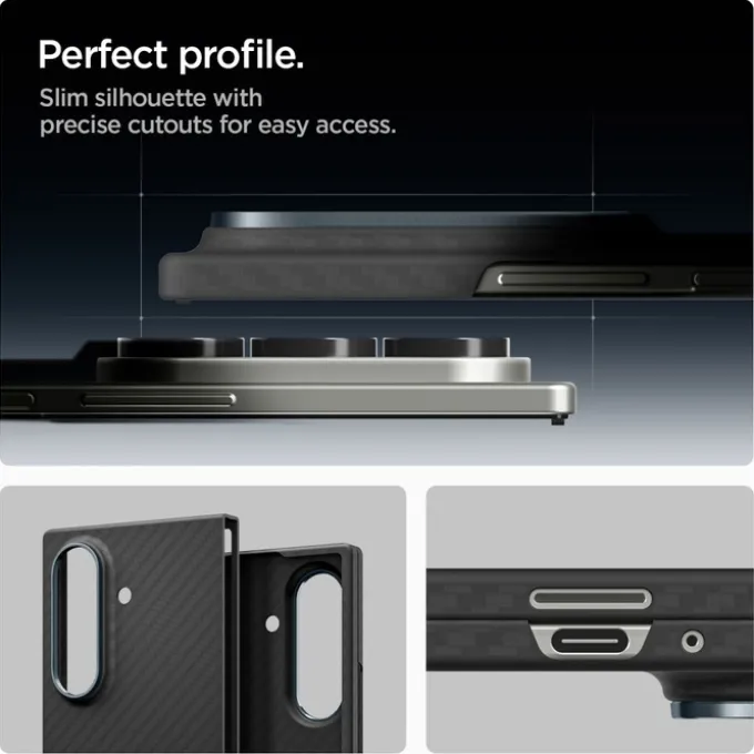 ETUI SPIGEN SAMSUNG GALAXY Z FOLD 7 AIRSKIN ARAMID CZARNE