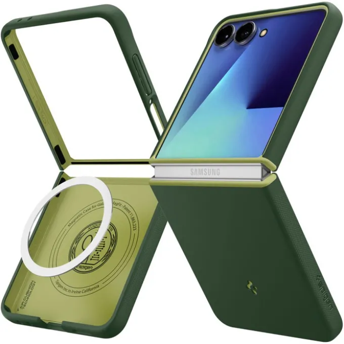 ETUI SPIGEN SAMSUNG GALAXY Z FLIP 7 NANO POP MAG MAGSAFE AVO GREEN