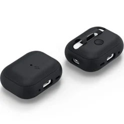 Etui Spigen Silicone Fit Strap Apple Airpods Pro 1 / 2 Black Case