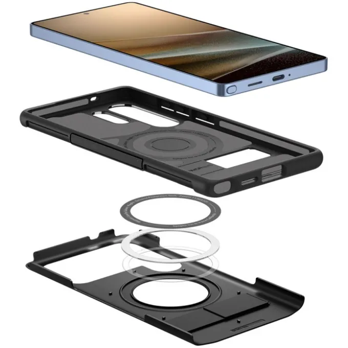 ETUI SPIGEN SLIM ARMOR MAG MAGSAFE SAMSUNG GALAXY S25 ULTRA BLACK