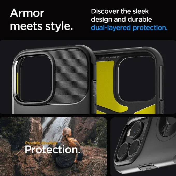 ETUI SPIGEN SLIM ARMOR MAG MAGSAFE IPHONE 16 PRO BLACK