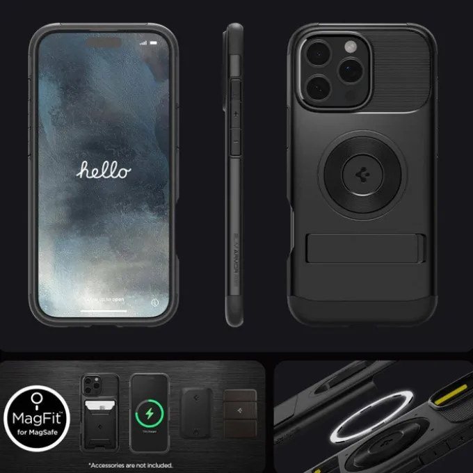 ETUI SPIGEN SLIM ARMOR MAG MAGSAFE IPHONE 16 PRO BLACK