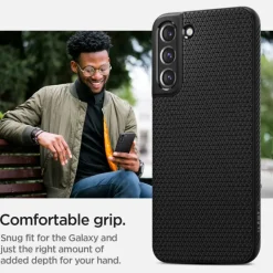 ETUI SPIGEN S22 Liquid Air Matte Black Czarne Case