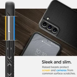 ETUI SPIGEN S22 Liquid Air Matte Black Czarne Case