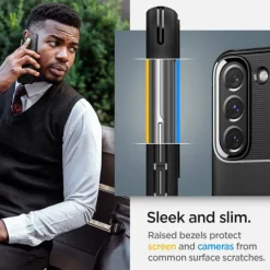 ETUI SPIGEN S22 Rugged Armor Matte Black Case
