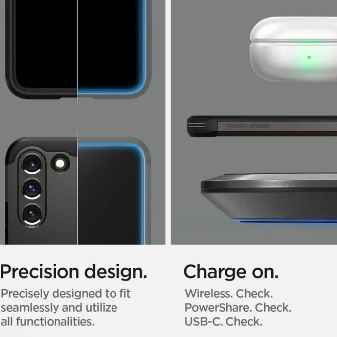 ETUI Spigen S22 Tough Armor Gunmetal Case