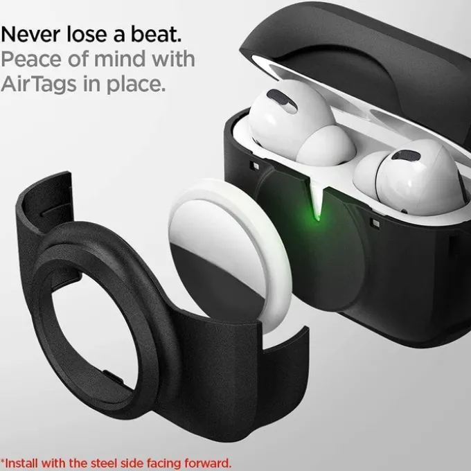 ETUI SPIGEN TAG ARMOR DUO AIRPODS PRO 1 / 2 & AIRTAG BLACK