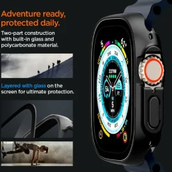 Etui Spigen Thin Fit 360 Apple Watch Ultra 49mm Ultra 2 Czarne