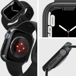 Etui SPIGEN Thin Fit Apple Watch 7 8 9 41mm Czarne