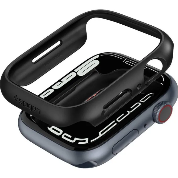 Etui SPIGEN Thin Fit Apple Watch 7 8 9 41mm Czarne
