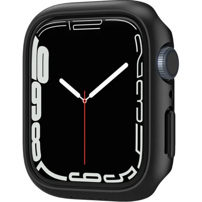 Etui SPIGEN Thin Fit Apple Watch 6 7 8 9 45mm Czarne