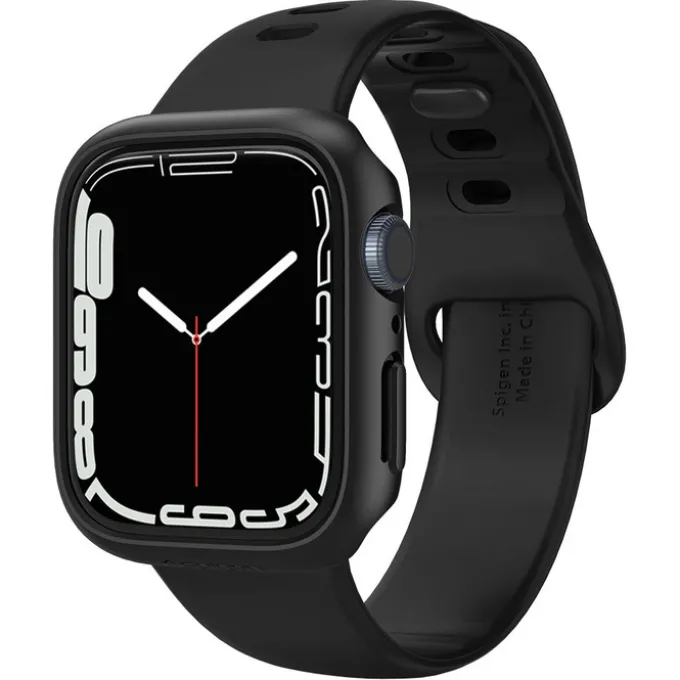 Etui SPIGEN Thin Fit Apple Watch 6 7 8 9 45mm Czarne