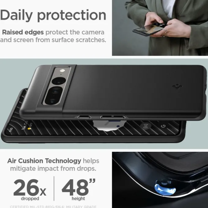 Etui Spigen Thin Fit Google Pixel 7 Pro Etui Black