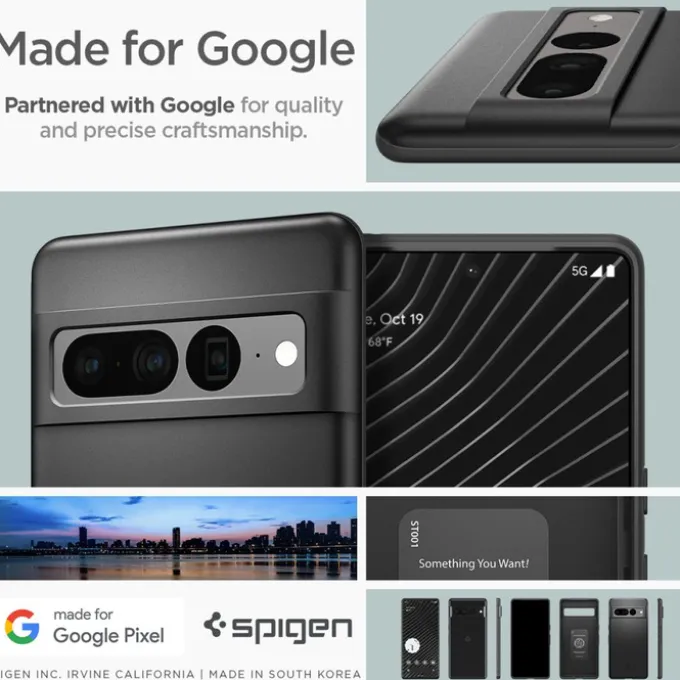 Etui Spigen Thin Fit Google Pixel 7 Pro Etui Black
